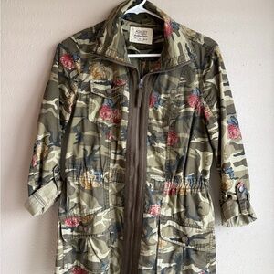 Ashley By 26 International Women's Floral Camo Utility Jacket